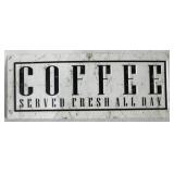 Metal Coffee Sign 14x5