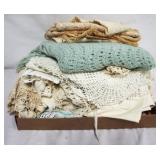 Tray lot of Lace Linens