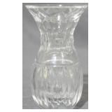 Tipperary Cut Crystal Vase 4", sm rim chip