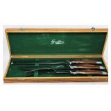 Griffon 3pc Carving Set with Wooden Box