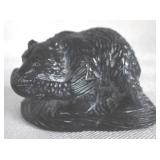 Bear w / Fish Statue - 7" x 5" x 3"