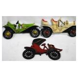 3 Vintage Metal Car Wall Hangers