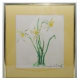 Signed Frame "Flowers" 11x10