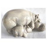 Ceramic Hippo Statue