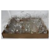 Tray Lot of Assorted Glass Items