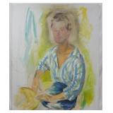 Oil on Canvas Frame 31x25 (Damaged)