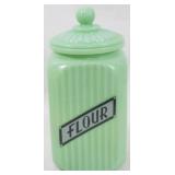 Jadeite Flour Container 9"