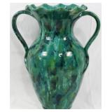 Signed Cole Pottery Handled Vase 11.5"
