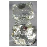 Fenton February Birthstone Bear 3.5"