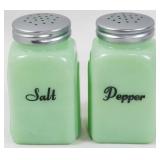 Jadeite Salt and Pepper Shakers 4"