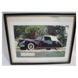 Framed 1941 Lincoln Continental Print - 21" x 17"