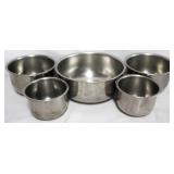 5 Stainless Steel Mixing Bowls