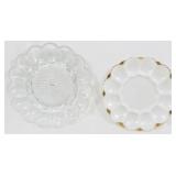 2 Vintage Deviled Egg Plates