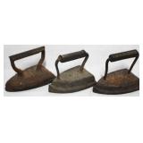 3 Antique Flat Irons