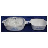 2 Corning ware Dishes (1 with lid)