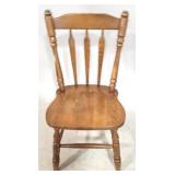 Oak side chair, 34 x 18 x 16