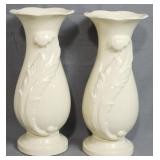 Pr USA Pottery Vases 10.5"