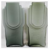 Pair Art Glass Vases 13"