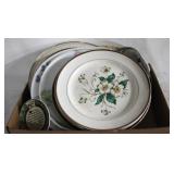 Tray Lot Assorted Plates and More