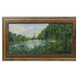 Oil on Canvas Frame 16.5x28