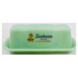 Jadeite Sunbeam Butter Dish 3x6.5x3