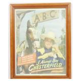 Chesterfield Framed Advertisement 14.5x11.5