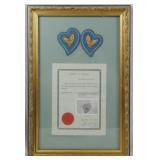 Framed Pair of Chinese Forbidden Stiches