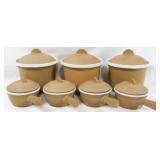 7 Pottery Lidded Items