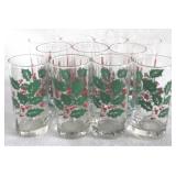 11 pc set Christmas Glasses - 5.5" Tall