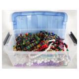 Plastic Tote with Contents