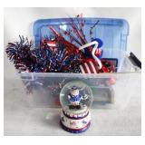 Plastic Tote with Contents