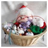 Basket Lot with Assorted Contents