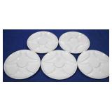 5 Vintage Fondue Grill Plates