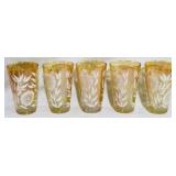 5 Jeanette Cosmos Marigold 4.5" Tumblers