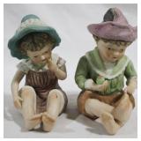 2 Ceramic Figures - 7" tall