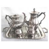 5 pc Silver Plated Tea Set