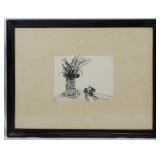 Framed Easter Wooldridge Sketch 13x17