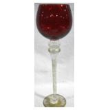 Red Glass Decorative Stem 15.5"