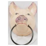 Cast Iron Pig Towel Ring
