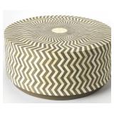 Butler Specialty Bone Inlay Zig Zag Coffee Table