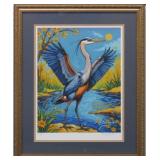 Great Blue Heron Limited Edition Giclee w/ COA