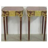 Pair French tables w/ ormolu