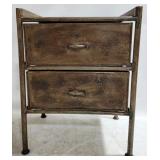 Metal 2 Drawer Stand 28 x 16 x 20
