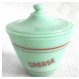 Jadeite Grease Jar - 6.5" x 5.5"