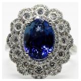Oscar Friedman Platinum Tanzanite Ring