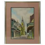 William Collins "New Orleans" Watercolor on Paper