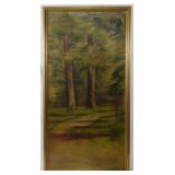 Signed Oil on Canvas Frame "Into the Forest"