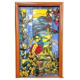 Stained Glass Framed Window 37 x 22.5