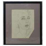 Gretchen Scales "Self Portrait" Pencil Sketch