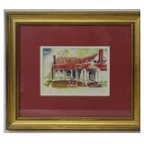 Gretchen Scales "house with Red Roof" 1958